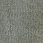Textile sample, gray-green woven fabric, dense granular texture with matte finish and uniform weave structure.